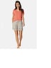 Schiesser Damen Pyjamashorts Mix & Relax Web - grau-jaspe