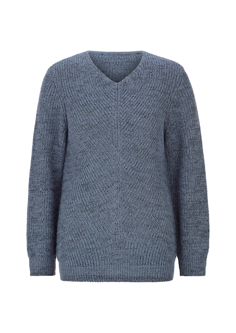 Strickpullover mit V-Ausschnitt