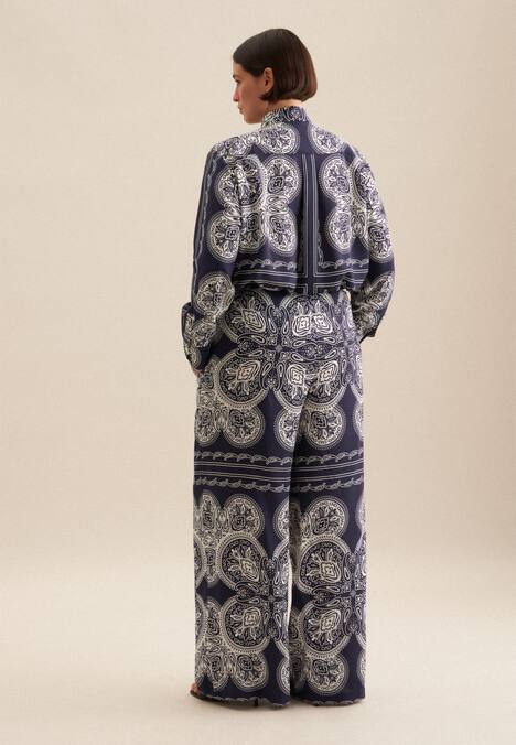 Damen Hose - Tuchprint