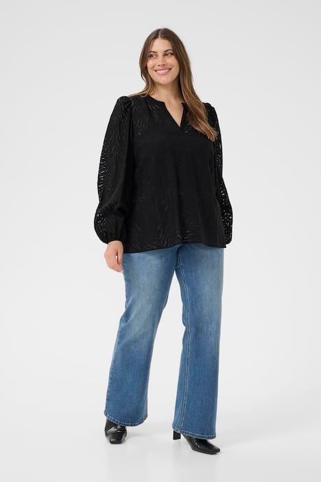 Langarm-Bluse Regular fit