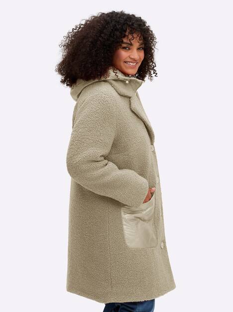 Mantel Uni Mit Kapuze