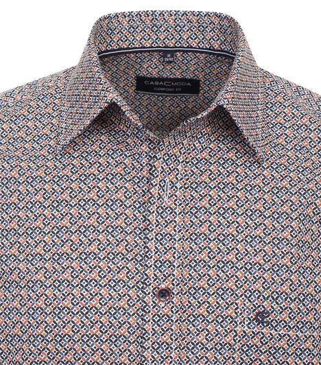 Freizeithemd Kurzarm Print Comfort Fit