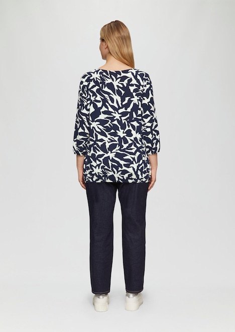 Shirt mit All-over-Print aus Viskosestretch