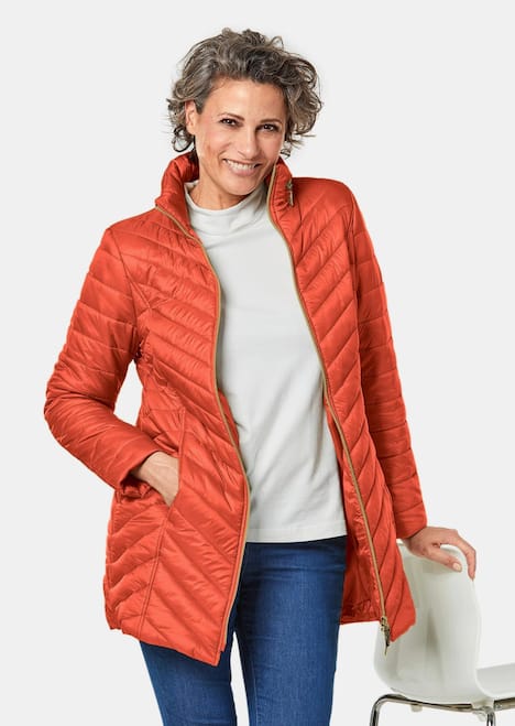 GOLDNER Gewatteerd jack Flatteus, licht, lang gewatteerd jack