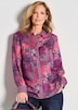 GOLDNER Blouse met print Overhemdblouse van viscose-satijn