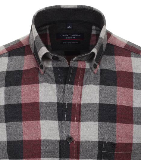 Flanellhemd kariert Casual Fit
