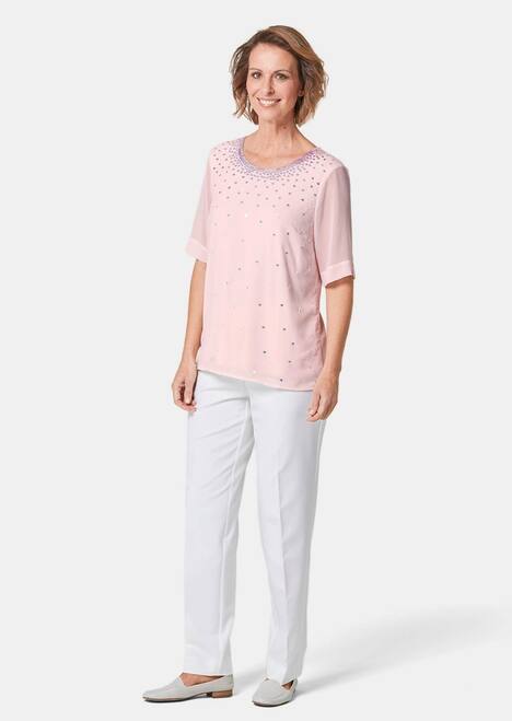 Bluse mit schimmernden Pailletten