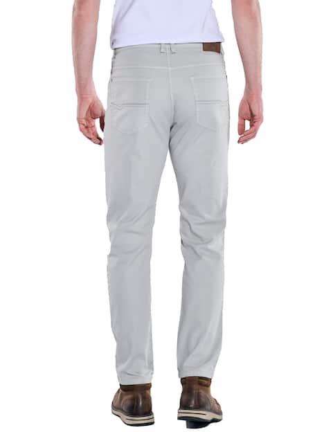 engbers Herren 5-Pocket-Hose regular , Silbergrau