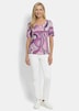 Viscose shirt met kunstzinnige all-over print