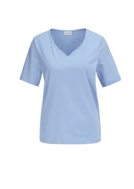 Halbarm Basic-Shirt aus Baumwolle