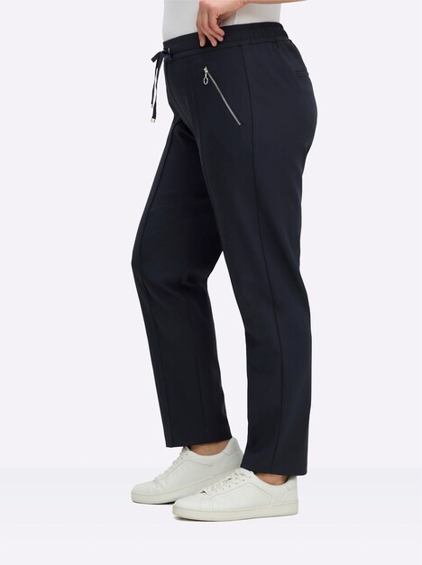 Schlupfhose Schlupfhose mit Tunnelzug, bi-elastisch Rundumdehnbund Uni