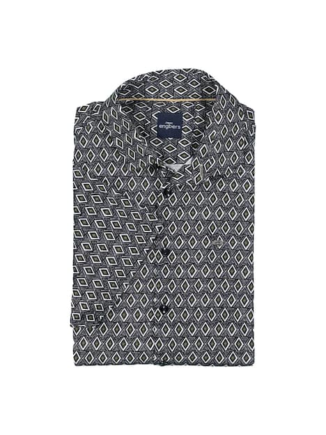 engbers Herren Kurzarm-Hemd slim fit , Schwarz