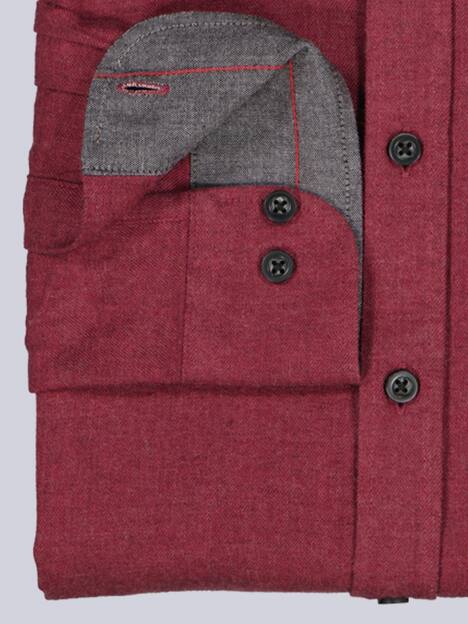 engbers Herren Lnagarm-Hemd uni , Feuerrot