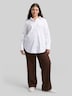 Loose Fit Bluse mit Strasssteinen