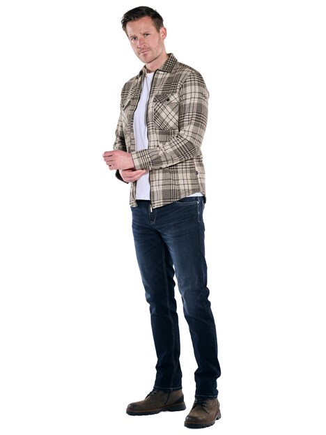 Herren Karohemd , Braun