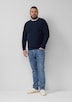 Strickpullover mit Flammgarnstruktur und Rollkante
