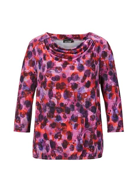 GOLDNER Shirt Gedessineerd shirt met watervalhals