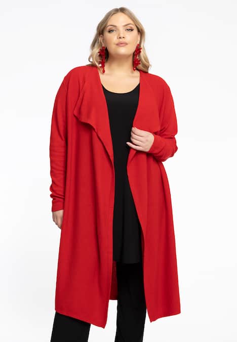 Strickjacke mit drapierter Front