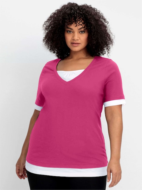 2-in-1-Shirt Kurzarm Mehrfarbig
