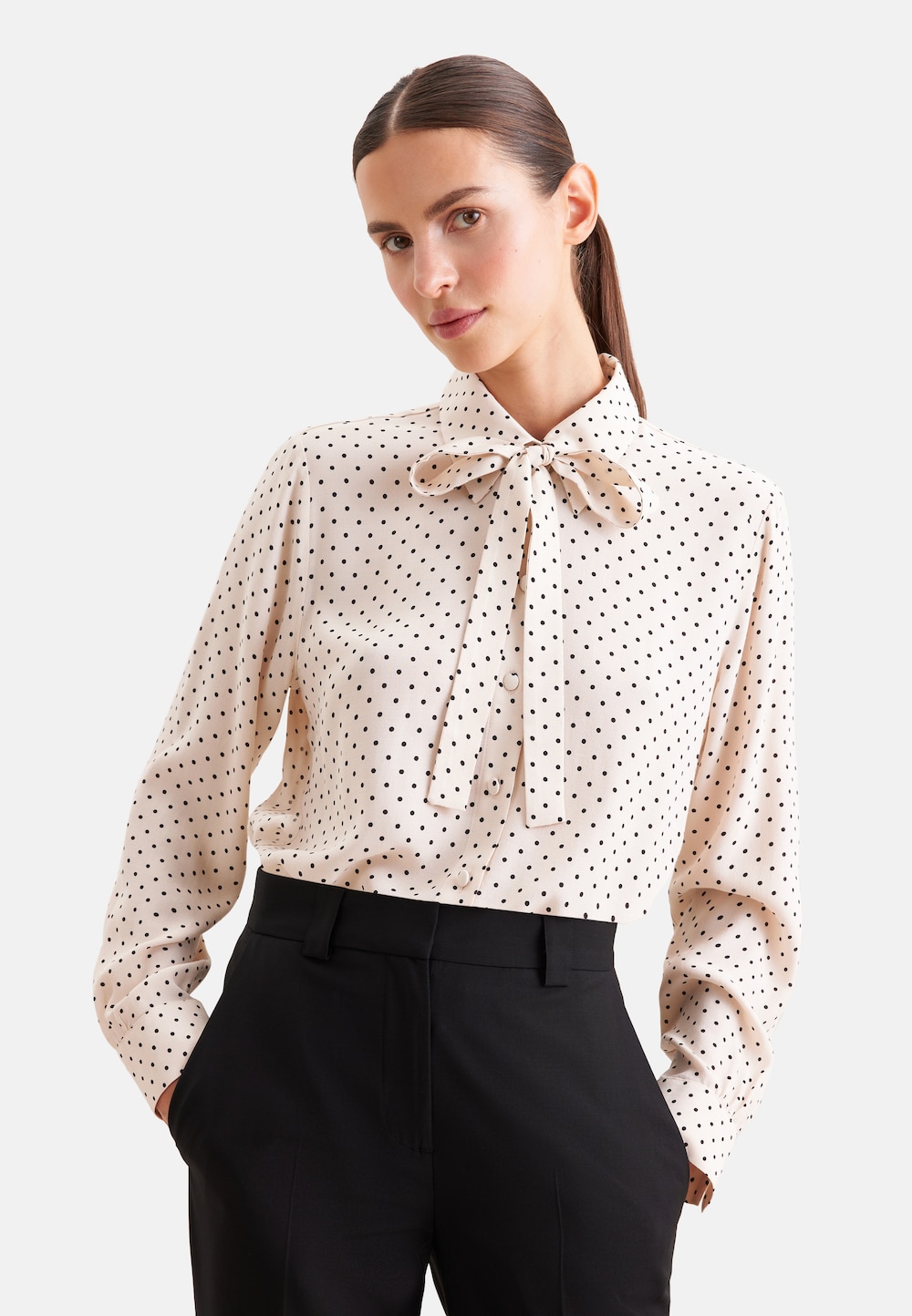 Damen Ausgestellte Bluse - Druck