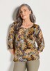 Viskosebluse mit Allover-Leo-Druck