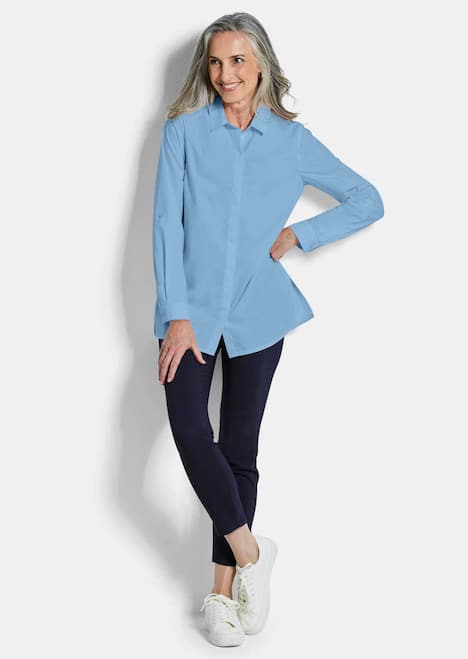 Baumwollbluse mit Hemdkragen