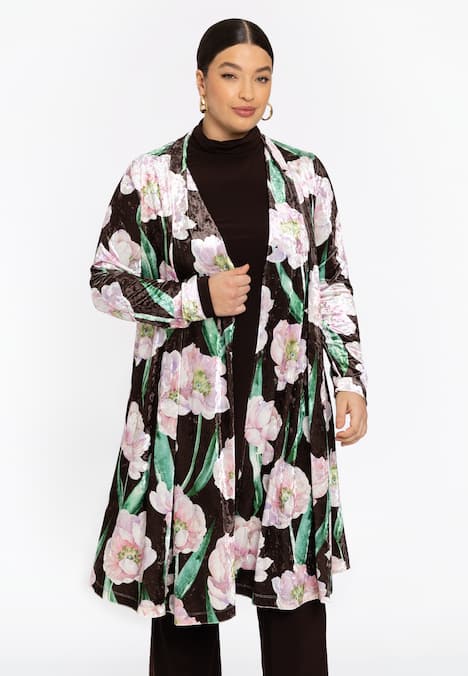 Strickjacke mit Druck