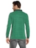 Herren Langarm-Shirt mit Polokragen , Grasgruen