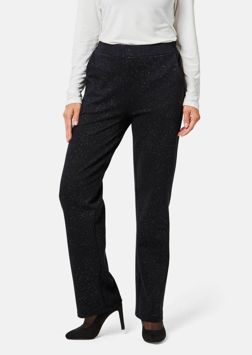 Stretchbequeme Hose mit Glitzer