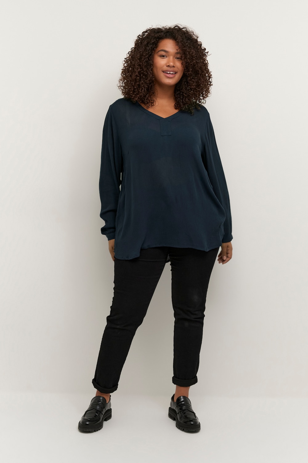 Langarm-Bluse Regular fit