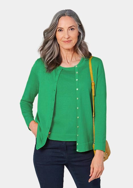 Figurnahes Twin-Set aus Pima-Baumwolle