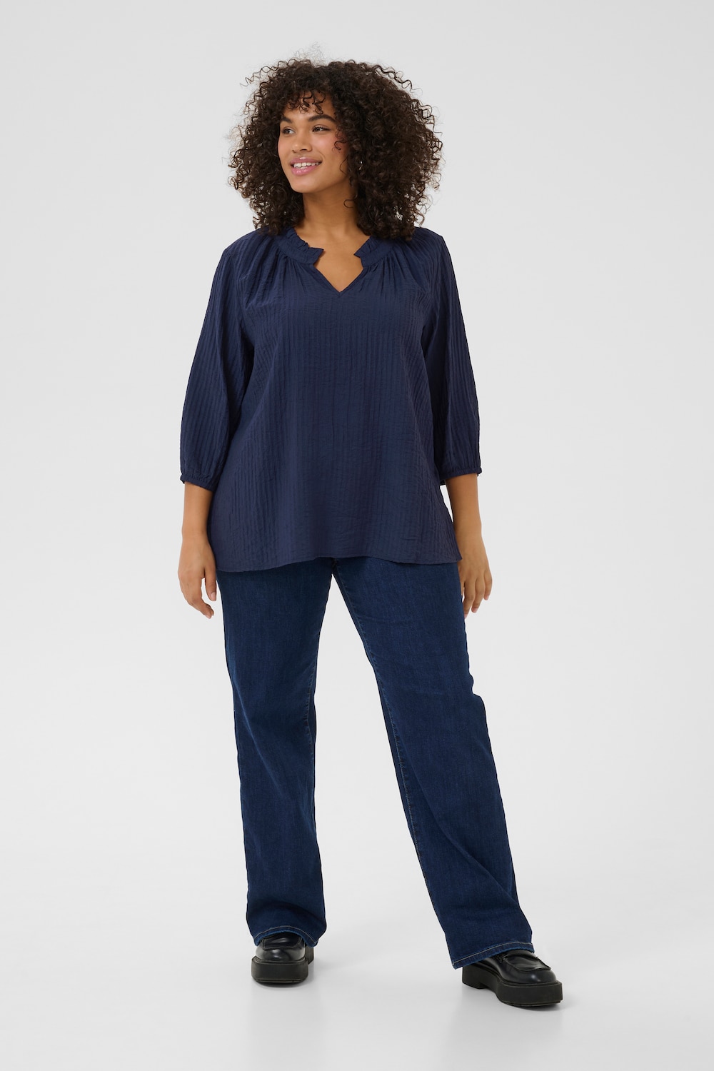 Langarm-Bluse Regular fit