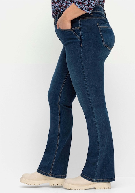Bootcut-Jeans Bootcut-Jeans mit schmalem Bein und bequemer Taille Fester Bund Uni