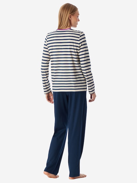Schiesser Damen Schlafanzug Casual Essentials seasalt