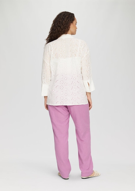 Oversized-Hemdbluse mit überschnittenen Schultern