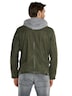 engbers Herren Lederjacke mit Kapuze , Dunkelgruen