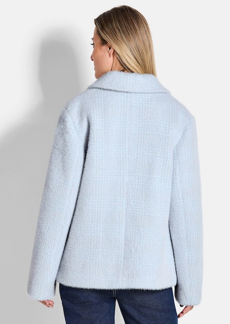 Flauschige Winterjacke mit Hemdkragen