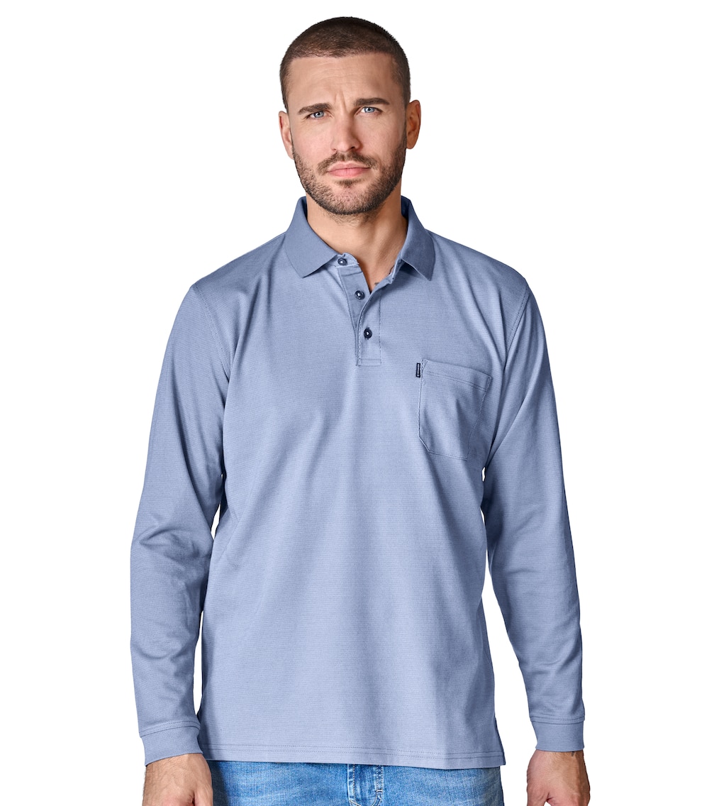 Polo-Shirt Langarm gestreift
