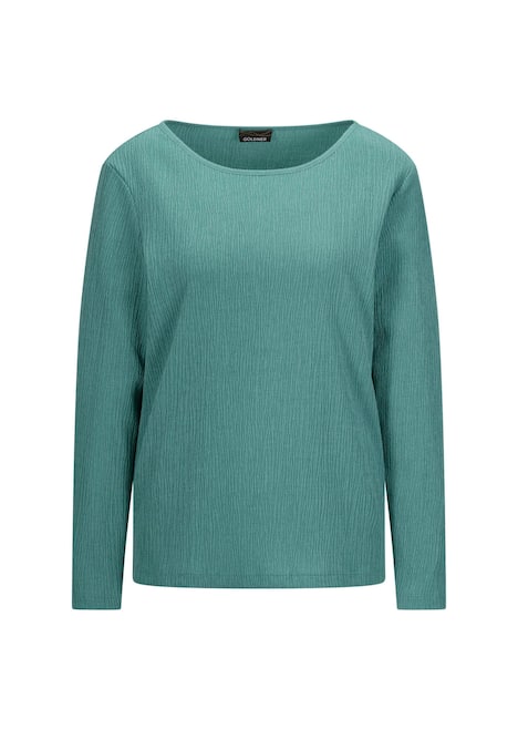 Langarm Melange Jersey-Oberteil