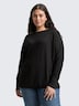 Loose Fit Langarmshirt mit Glitzer-Effekt