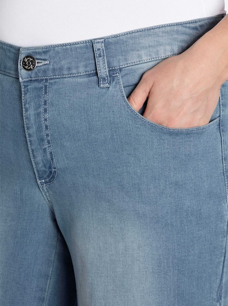Jeans Jeans mit weitem, ausgestelltem Bein Formbund