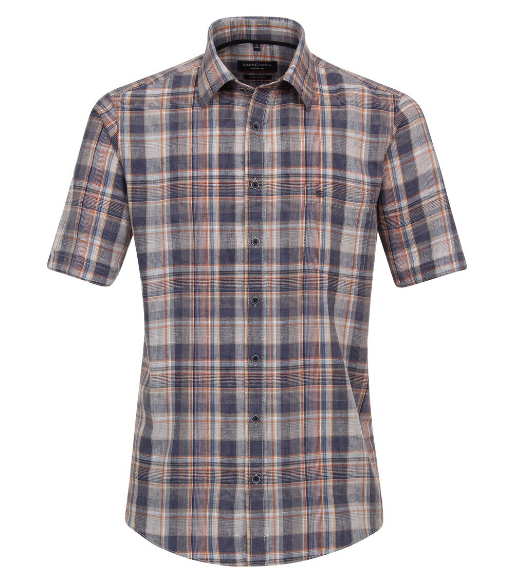 Leinenhemd kariert Casual Fit
