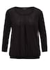 Chiffon-Shirt mit 3/4-Arm, Rundhals