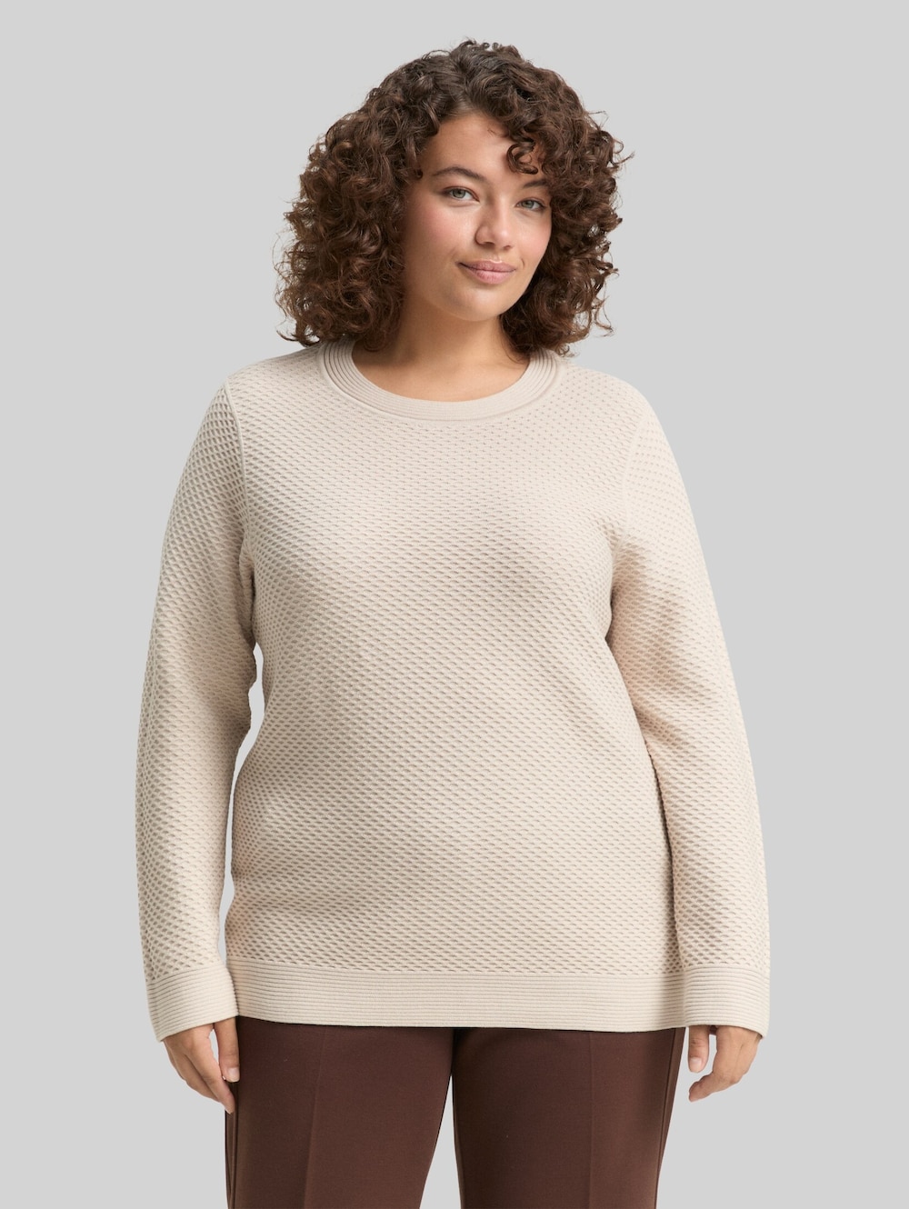 Loose Fit Strickpullover aus Baumwolle
