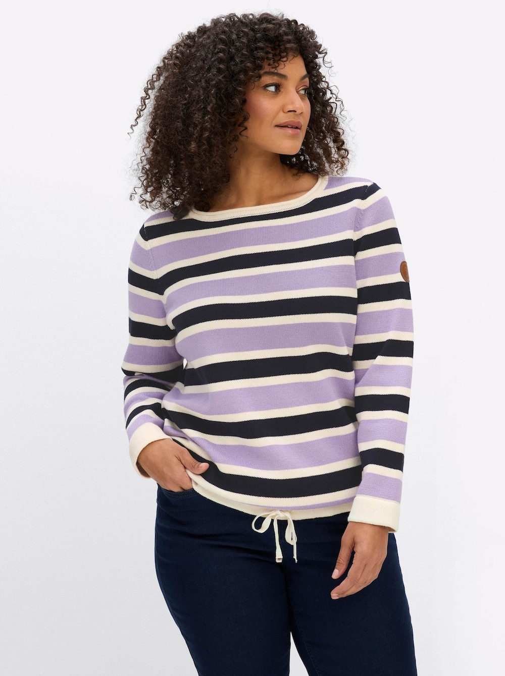 Langarm-Pullover Strickpullover im Colour-Blocking Langarm