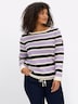 Langarm-Pullover Strickpullover im Colour-Blocking Langarm