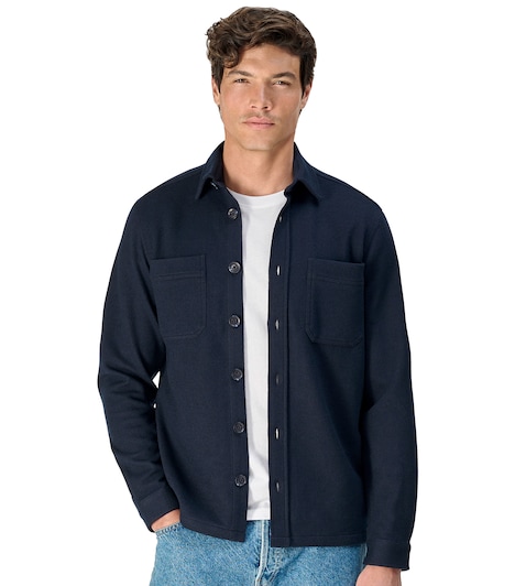Hemdjacke uni Casual Fit