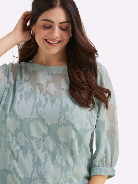 Tunika 3/4-Arm Ohne Kragen