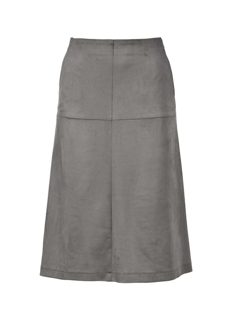 bequemer Rock in Velourslederoptik