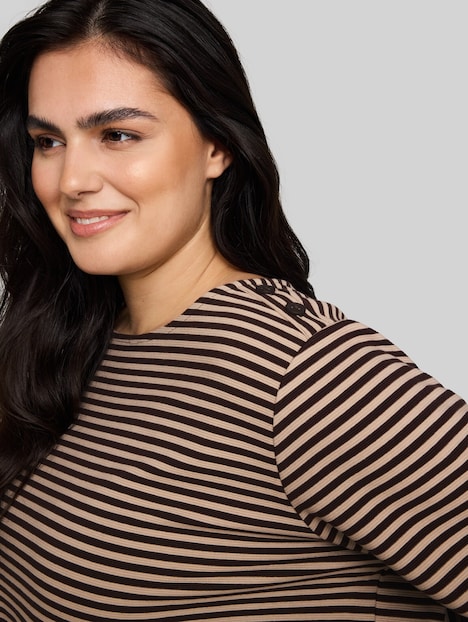 Langarmshirt mit Knopf-Details